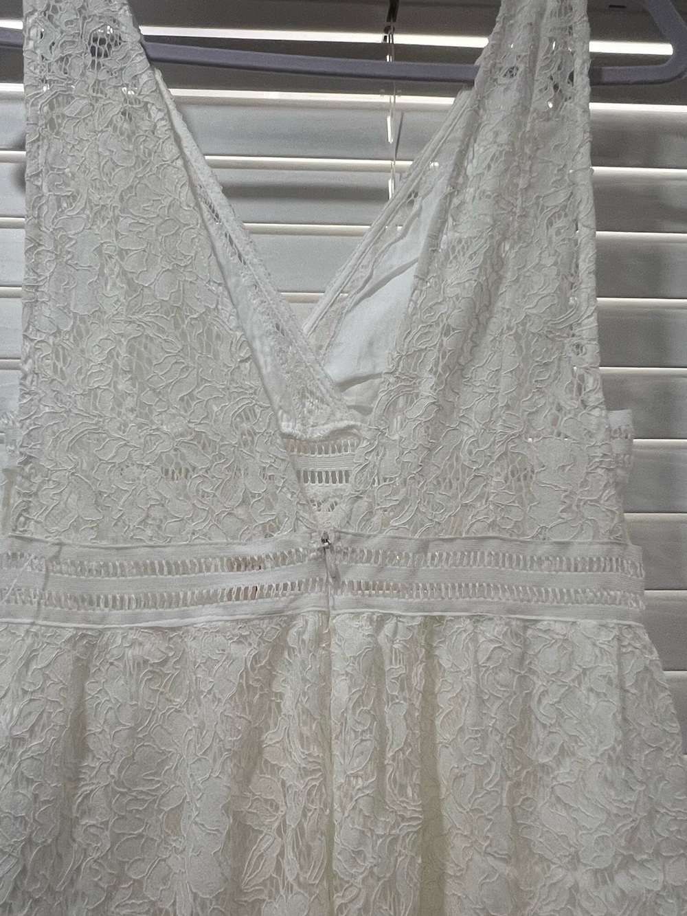 Y.A.S Sleeveless V-Neck White Lace Midi Dress